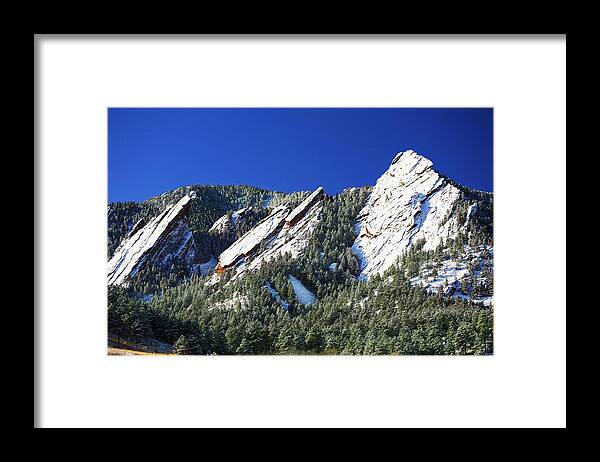 Colorado Framed Print featuring the photograph Three Flatirons by Marilyn Hunt