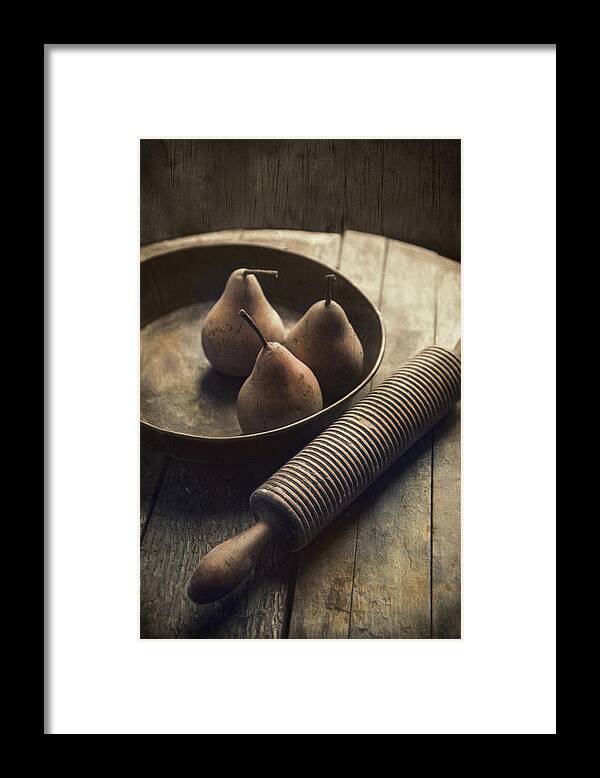 Pears Framed Print featuring the photograph Three for Pie by Robin-Lee Vieira