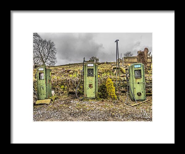 Gas Tanks Framed Print featuring the photograph Three Gas Tanks by Sandra Cockayne ADPS