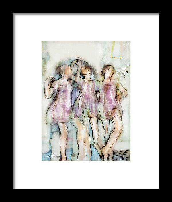 Women Framed Print featuring the digital art Three Graces by Looking Glass Images