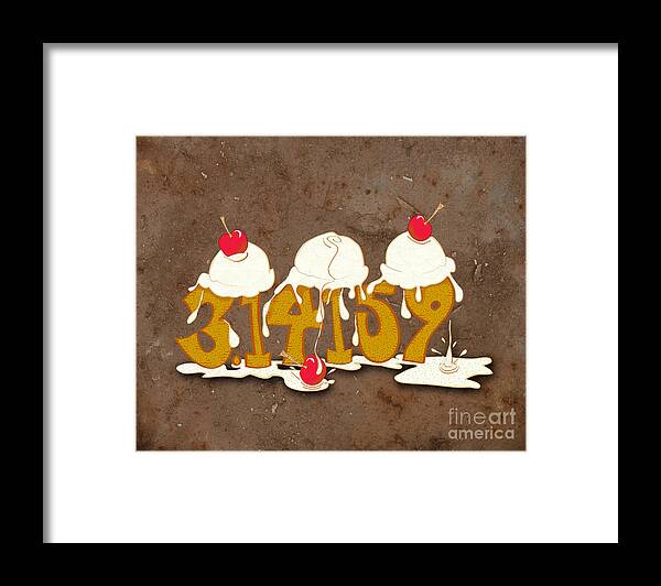 Pi Framed Print featuring the digital art Three Scoops of Pi by Laura Brightwood