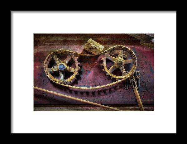 Threshing Machine Framed Print featuring the photograph Thresher Gears by James Barber