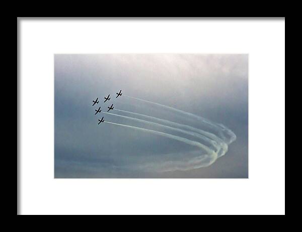 Thrilling Framed Print featuring the photograph Thrilling RAAF Roulettes by Miroslava Jurcik