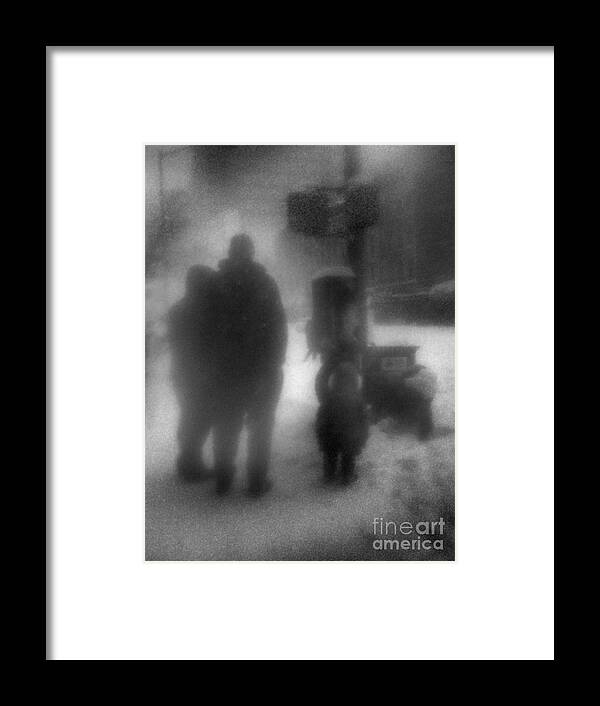 Winter In New York Framed Print featuring the photograph Through a Glass Darkly - Winter in New York by Miriam Danar