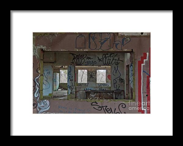 Urban Framed Print featuring the photograph Through A Window Darkly by Scott Evers