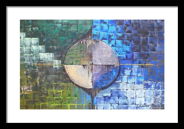 Contemporary Framed Print featuring the painting Through Glass II by Laura Sherrill
