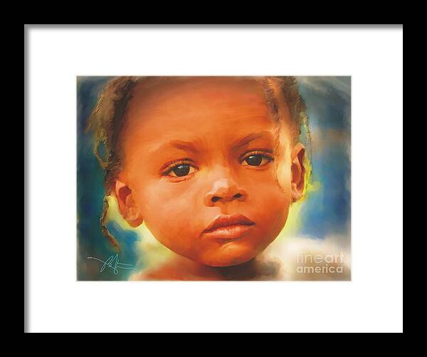 Haiti Framed Print featuring the painting Through My Eyes by Bob Salo