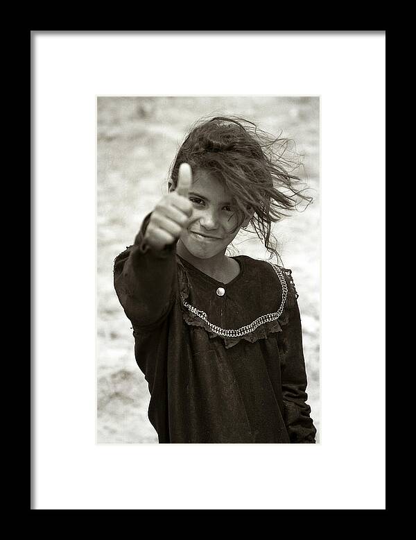 Iraq Framed Print featuring the photograph Thumbs Up by Eric Foltz