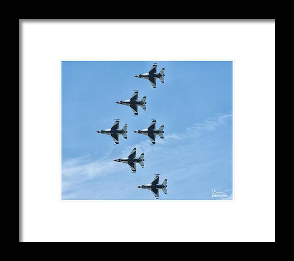 Air Force Thunderbirds Framed Print featuring the photograph Thunderbirds by Linda Constant