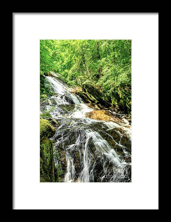 Landscape Framed Print featuring the photograph Thundering Falls by Heather Hubbard