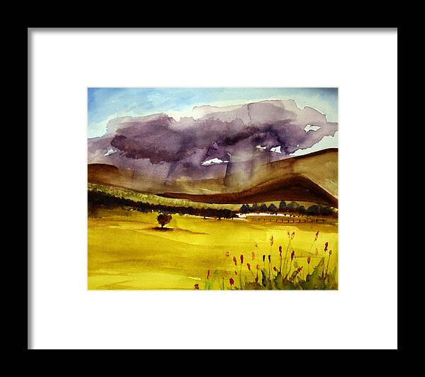 Paint Framed Print featuring the painting Thundering by Julie Lueders 