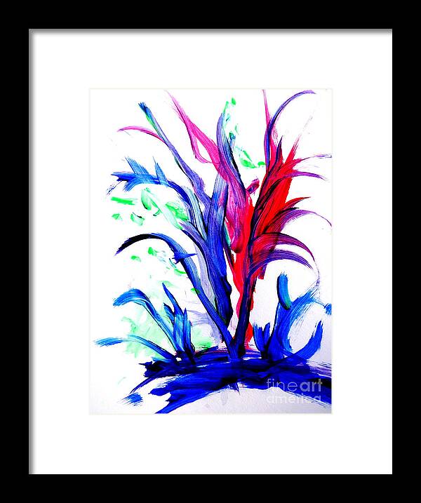 Floral Framed Print featuring the painting Ti by Fred Wilson