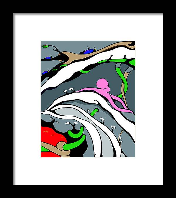 Climate Change Framed Print featuring the drawing Tidal by Craig Tilley