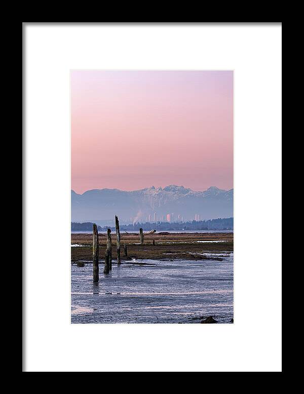 Blackie Spit Framed Print featuring the photograph Tidal Flats at Crescent Beach by Michael Russell