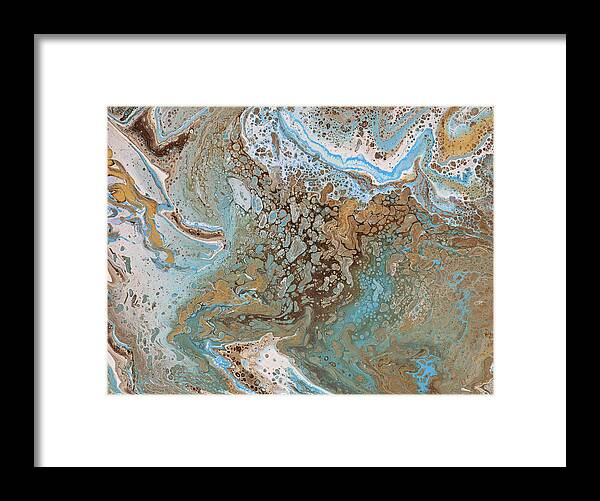 Organic Framed Print featuring the painting Tide Pools by Tamara Nelson