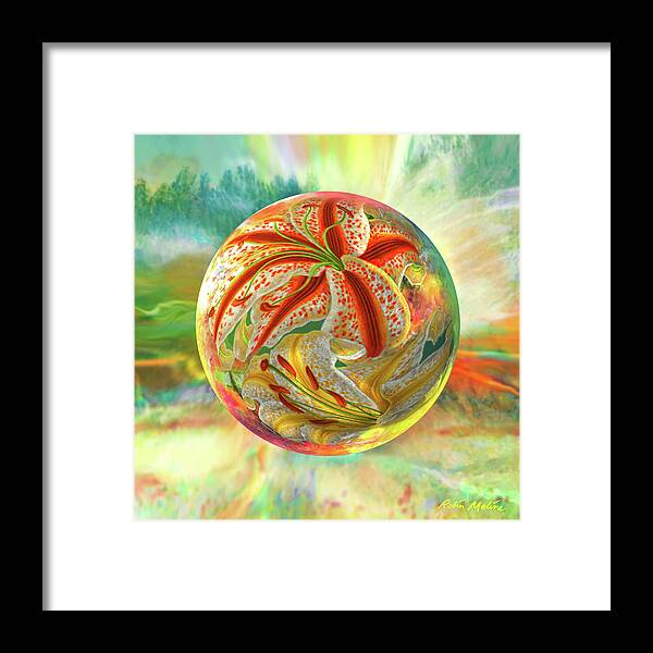 Tiger Lily Framed Print featuring the digital art Tiger Lily Dream by Robin Moline