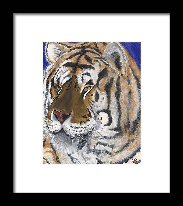Tiger Framed Print featuring the painting Tiger by Patty Vicknair