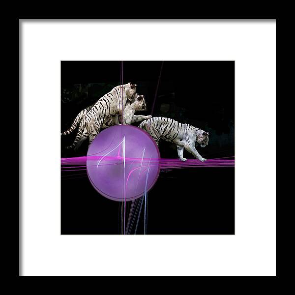 #fineartamerica Framed Print featuring the painting Tiger Tag by Jackie Flaten