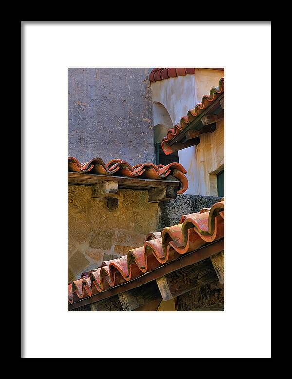 Spanish Framed Print featuring the photograph Tiles and Textures by Steven Ainsworth