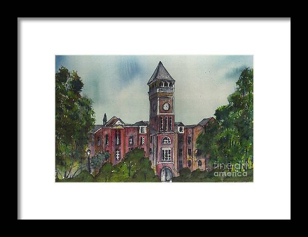 Bell Tower Framed Print featuring the painting TILLMAN HALL ONE Clemson by Patrick Grills