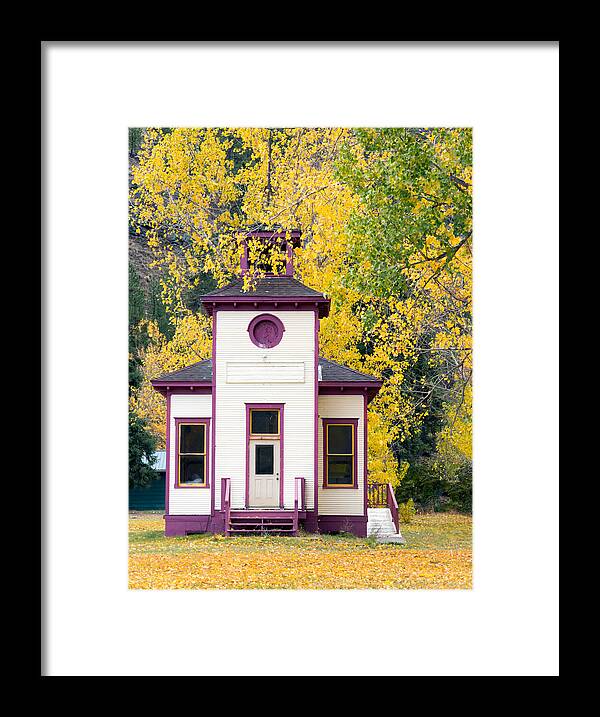 Autumn Framed Print featuring the photograph Timber Church in Autumn by Nicholas Blackwell