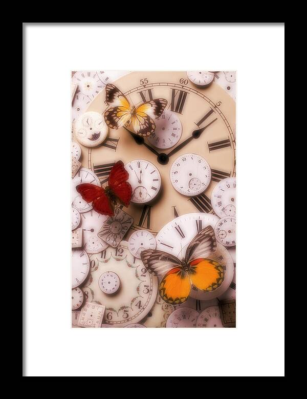 Butterfly Framed Print featuring the photograph Time flies by Garry Gay