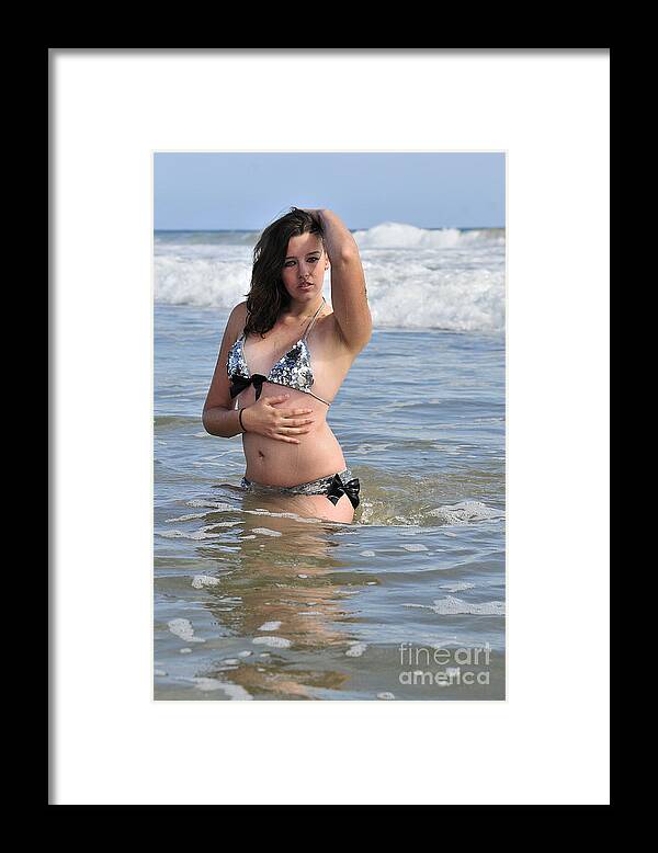 Girl Framed Print featuring the photograph Time for a Swim by Robert WK Clark