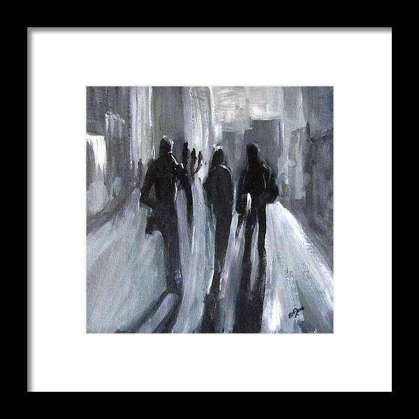 Shadows Framed Print featuring the painting Time of Long Shadows by Barbara O'Toole