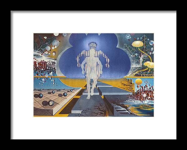 Surrealism Framed Print featuring the painting Time Runner by Leonard Rubins