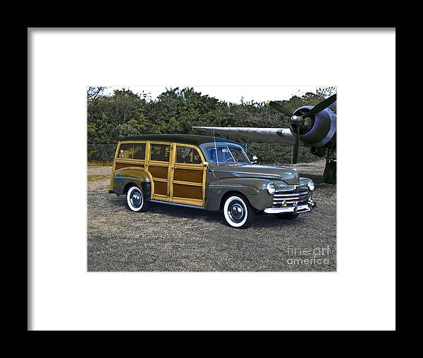 Cars Framed Print featuring the photograph Time Travel 1946 by Steven Digman