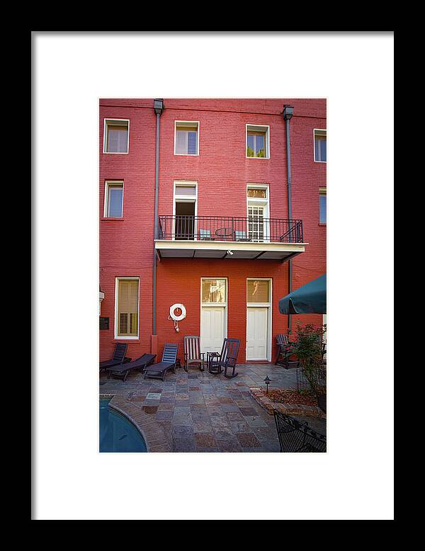 Time Share Framed Print featuring the photograph Timeshare Balcony by Jeff Kurtz
