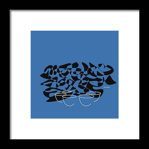 Timpani Teacher Framed Print featuring the digital art Timpani in Blue by David Bridburg