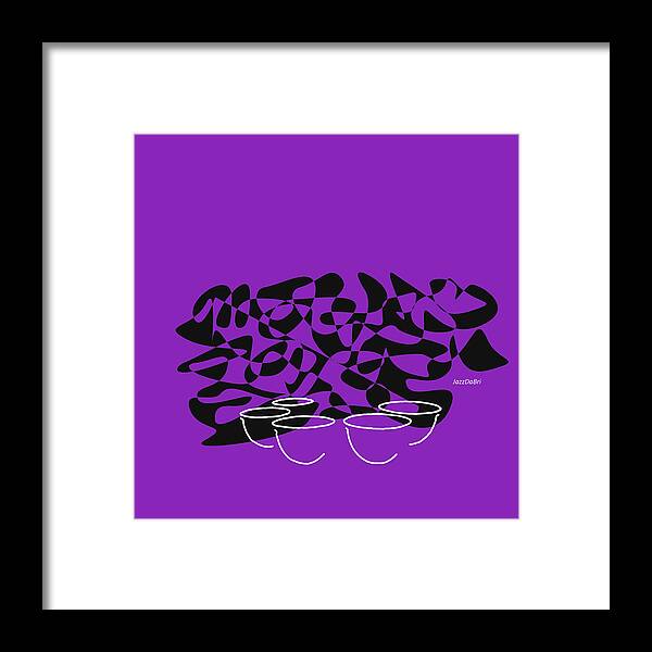 Timpani Teacher Framed Print featuring the digital art Timpani in Purple by David Bridburg
