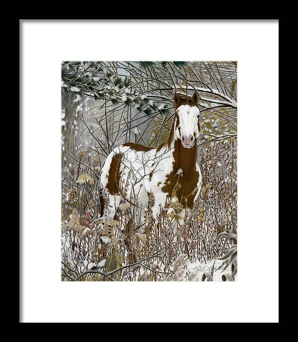 Horse Framed Print featuring the painting Tinman, pastel by Barby Schacher