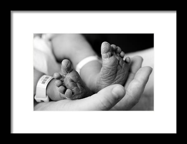 Feet Framed Print featuring the photograph Tiny Feet by Sebastian Musial