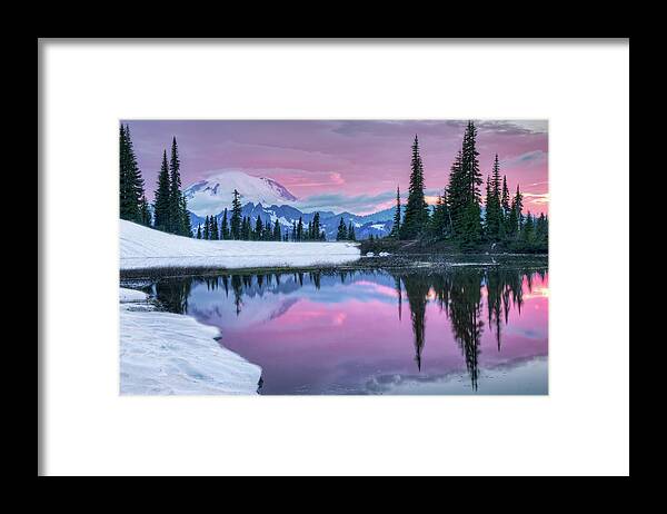 Mount Rainier Framed Print featuring the photograph Tipsoo Melt by Judi Kubes