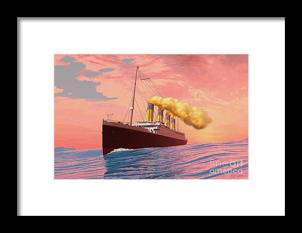 Titanic Framed Print featuring the painting Titanic Passenger Liner by Corey Ford