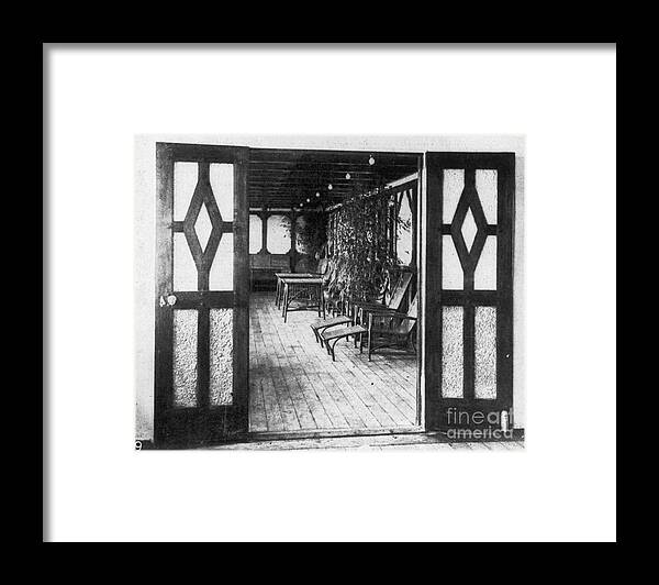 1912 Framed Print featuring the photograph Titanic: Private Deck, 1912 by Granger