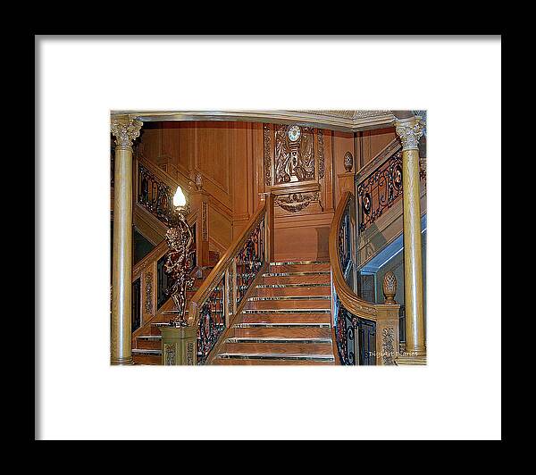 Titanic Framed Print featuring the digital art Titanics Grand Staircase by DigiArt Diaries by Vicky B Fuller