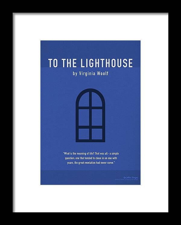 To The Lighthouse Framed Print featuring the mixed media To the Lighthouse by Virginia Woolf Greatest Books Ever Series 022 by Design Turnpike