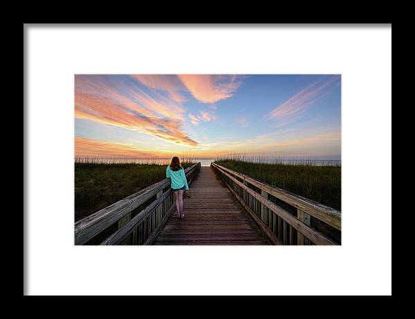 Landscape Framed Print featuring the photograph To The Sea And Beyond by Michael Scott
