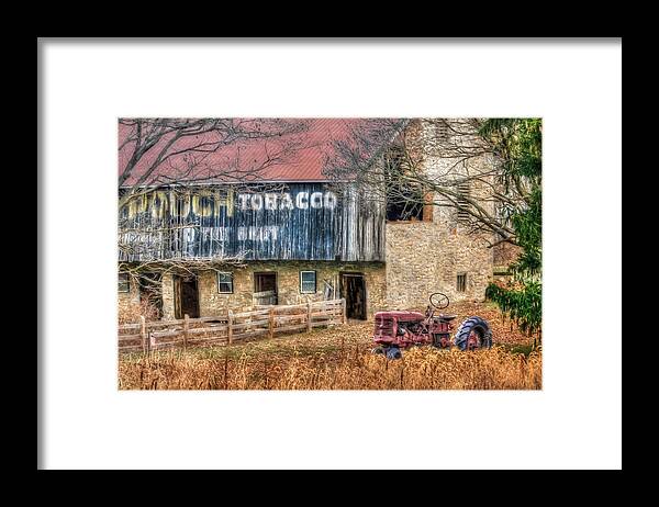 Barn Framed Print featuring the photograph Tobacco Tractor by Lori Deiter