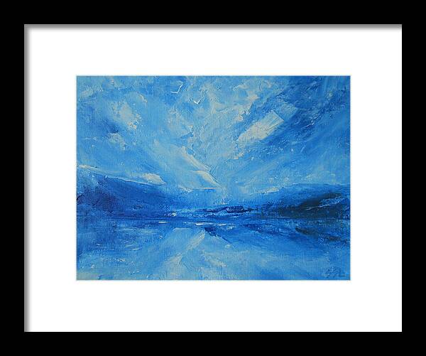 Abstract Framed Print featuring the painting Today I Soar by Jane See