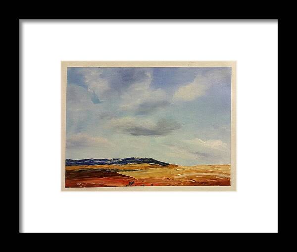Blustery Framed Print featuring the painting Todays Blustery Walk 20 by Cheryl Nancy Ann Gordon