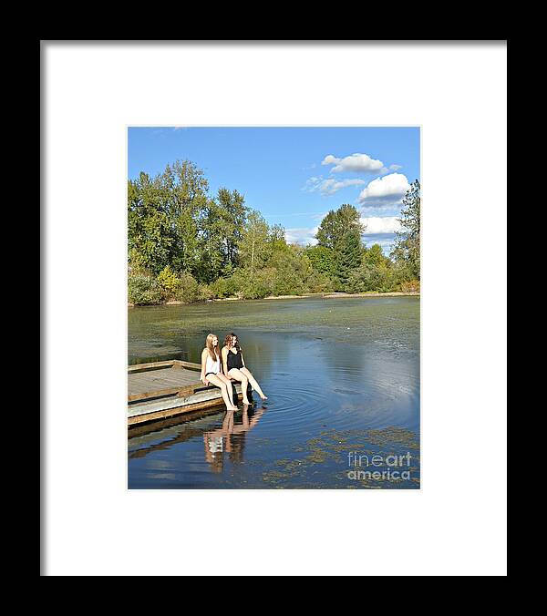 Water Framed Print featuring the photograph Toes in the water by Mindy Bench