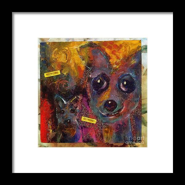 Dogs Framed Print featuring the painting Together Forever by Claire Bull