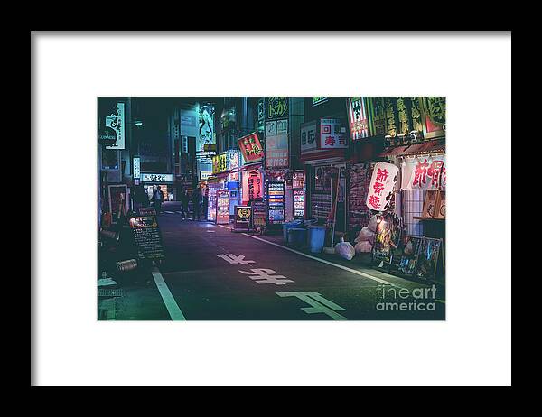 Tokyo Framed Print featuring the photograph Tokyo Side Streets, Japan by Perry Rodriguez