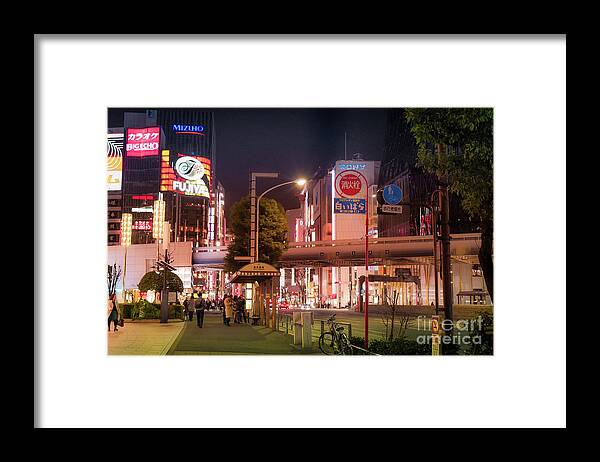 Pedestrians Framed Print featuring the photograph Tokyo Streets, Japan by Perry Rodriguez