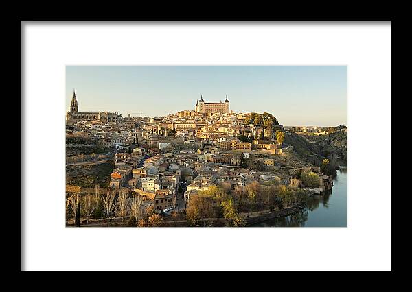 Toledo Framed Print featuring the photograph Toledo Cathedral and the Alcazar by Stephen Taylor