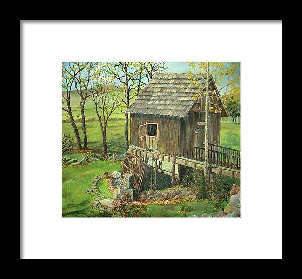 Mill Framed Print featuring the painting Tom Lott's Mill in Georgia by Nicole Angell